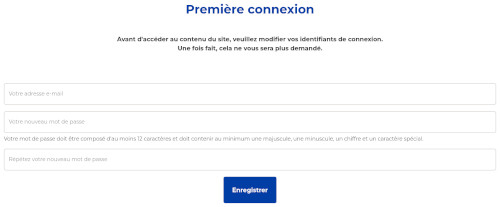 Ecran de connexion