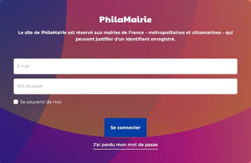 Ecran de connexion